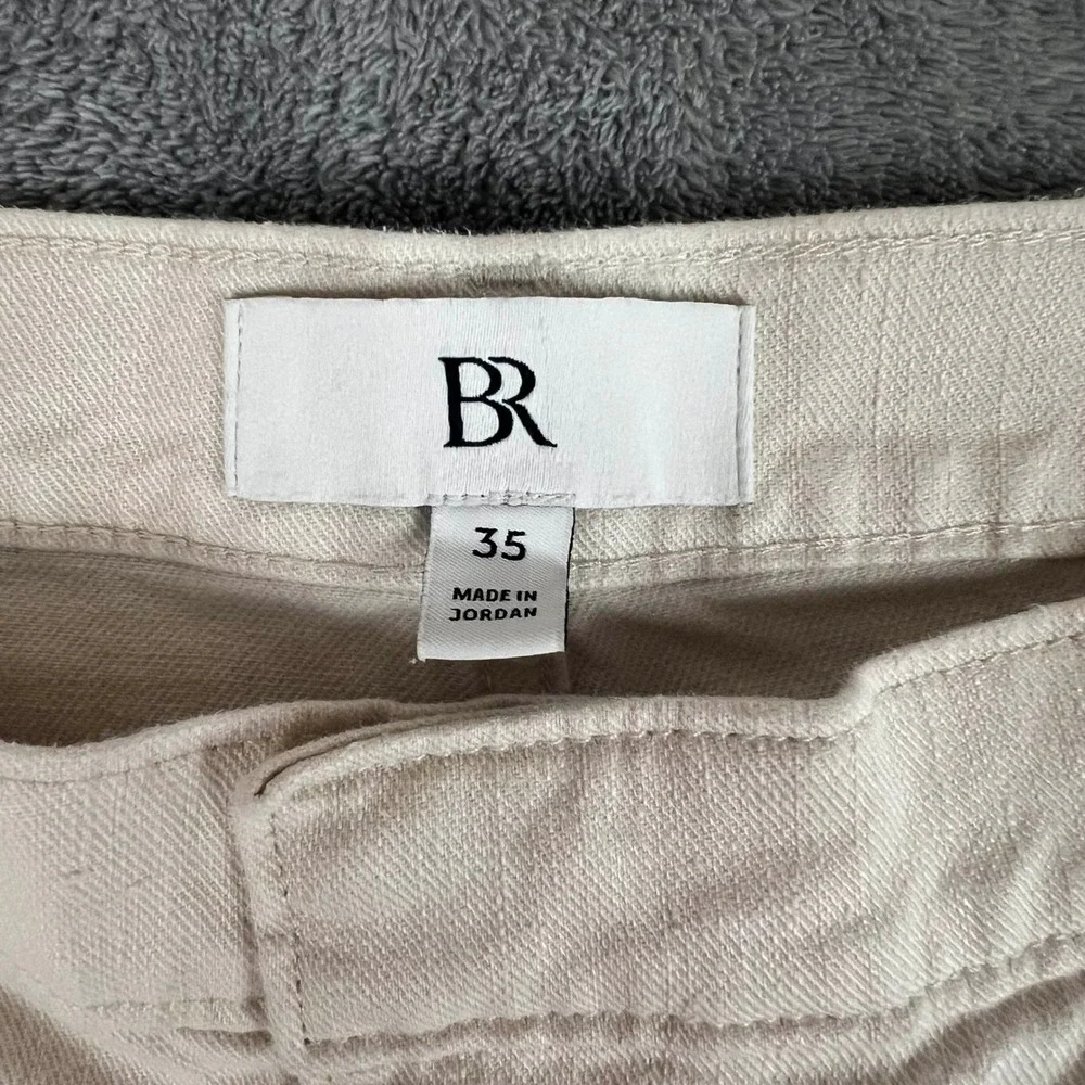 Banana Republic High Rise Wide Leg Pants Womens 35 Linen Blend Sophisicated